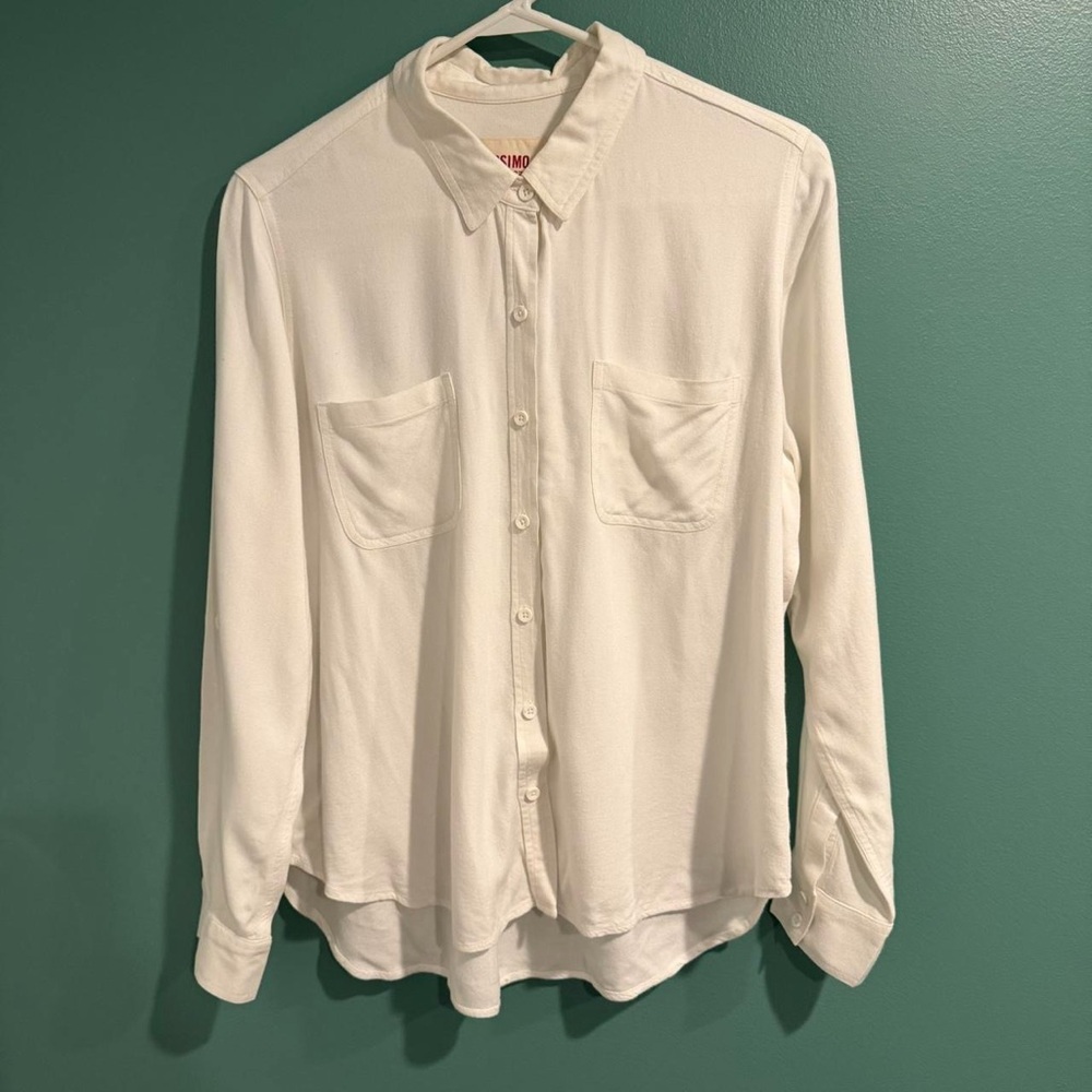 Mossimo Supply Co. White Casual Button Down Shirt